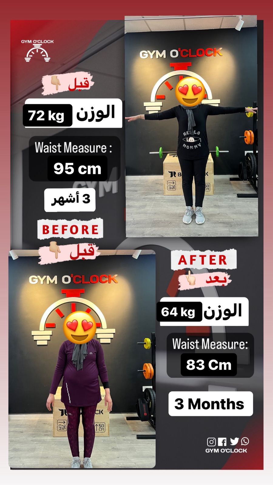 Transformation membre Gym O'Clock 28