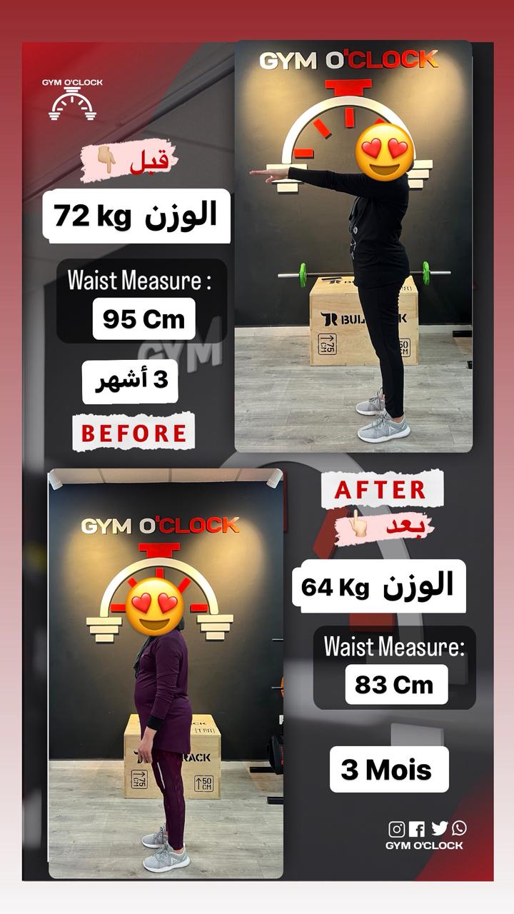 Transformation membre Gym O'Clock 31